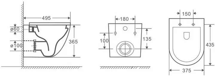 Унитаз подвесной  Niagara Vista NG-9301- фото4