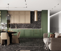 Керамический гранит 60*60*0,825 Black Arkadia HG polished рект.- фото2