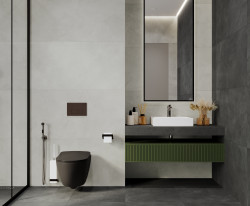 Керамический гранит 60*60*0,9 Evolution Smoke серый светлый мат. карвинг рект.  SG603720R- фото4