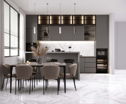 Керамический гранит 60*60*0,8 Tiffani Grey matt carving рект- фото3