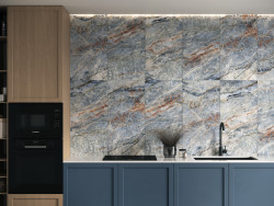 Керамический гранит 44,8*89,8*0,8 Spark синий мат. рект.  17787- фото7