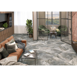 Керамогранит глаз, лаппатир. рект. Vulcano 570*570 (темно-серый), GFA57VLC70L- фото5