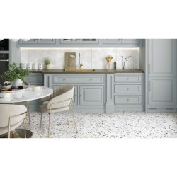 Керамогранит глаз, лаппатир. рект. Terrazzo 570*570 (белый), GFA57TRZ07L- фото3