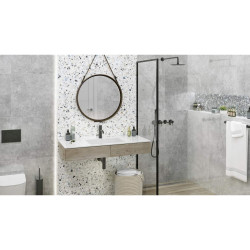 Керамогранит глаз, лаппатир. рект. Terrazzo 570*570 (белый), GFA57TRZ07L- фото2