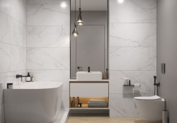 Глаз. керамогранит Dream белый ректификат 44,8x89,8 16665- фото5