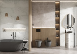 Глаз. керамогранит Dream белый ректификат 44,8x89,8 16665- фото7