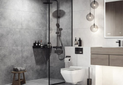 Глаз. керамогранит Ideal серый ректификат 44,8x89,8 16667- фото6