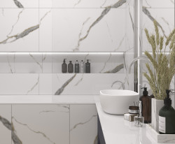 Керамический гранит 60*120*0,9 Golden White Statuario polished рект.- фото4