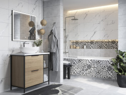 Керамический гранит 29,7*59,8*0,75 Polaris светло-серый мат 16328- фото7