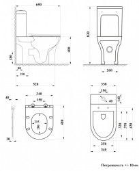 Унитаз напольный CeruttiSPA BERNINA Tornado безободковый - фото3