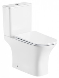 Унитаз напольный CeruttiSPA VETTORE безободковый с тонкой крышкой СТ7192- фото