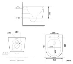 Подвесной компактный унитаз Simple 530120-01- фото4