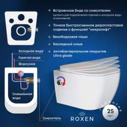 Унитаз подвесной Roxen Cube Bidet 530135-01X- фото5